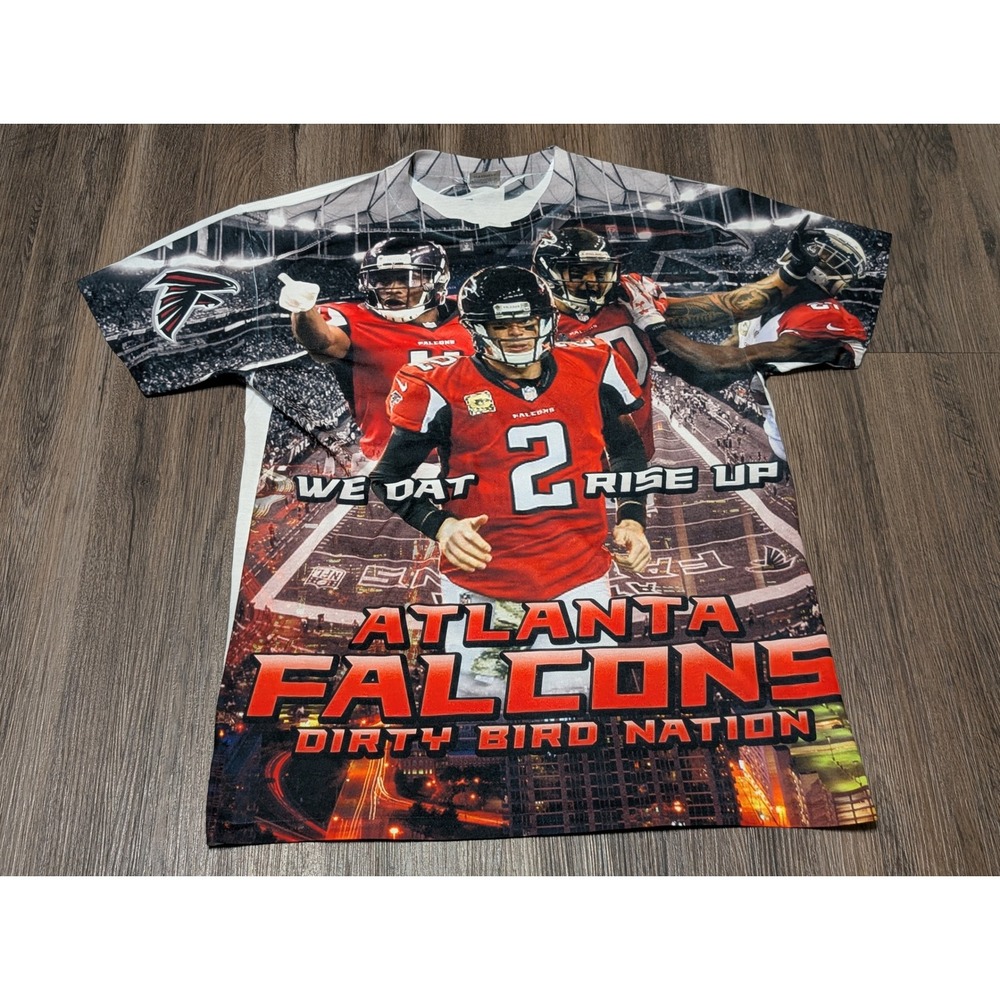 Jerzees Atlanta Falcons Mens M Dirty Bird Nation Graphic Tee Red NFL Football
